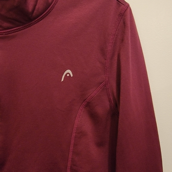 Head Quarter zip Pullover Activewear Jacket Fleece Lined with Thumb Holes Size L - Picture 7 of 15